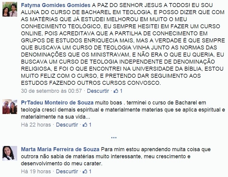 Depoimento Facebook 2